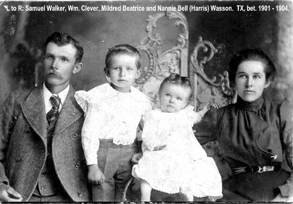 Biography Samuel Walker Nannie Bell Harris Wasson